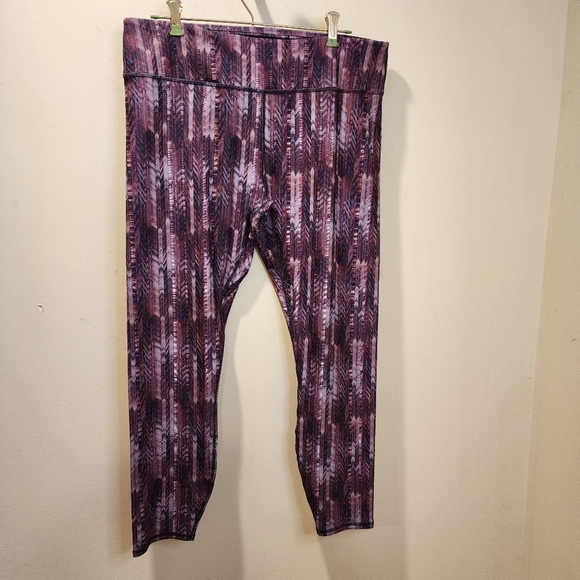 Fabletics Midrise Power Hold Zip Pocket Pattern capri leggings  XL - Picture 4 of 14